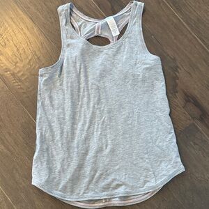Ivivva Light Gray Tank with Pink Trim Racerback
